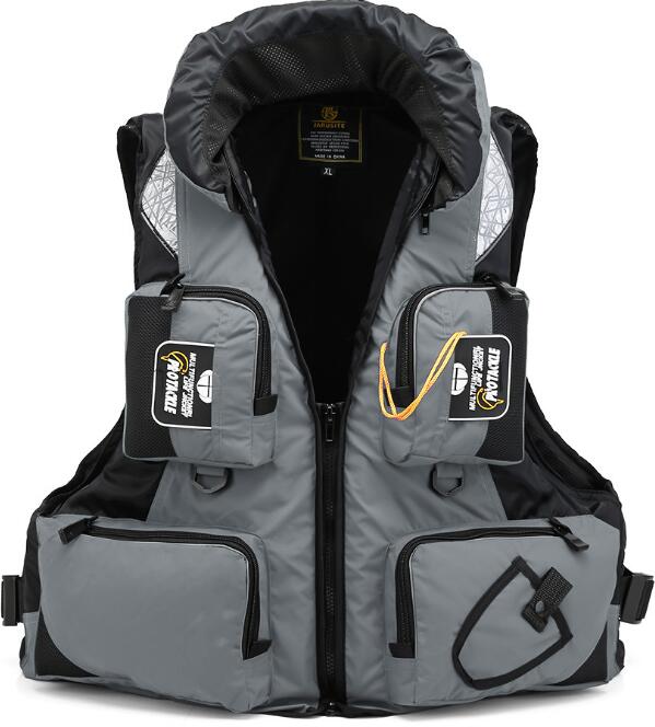 new design fishing life jacket with hidden hood